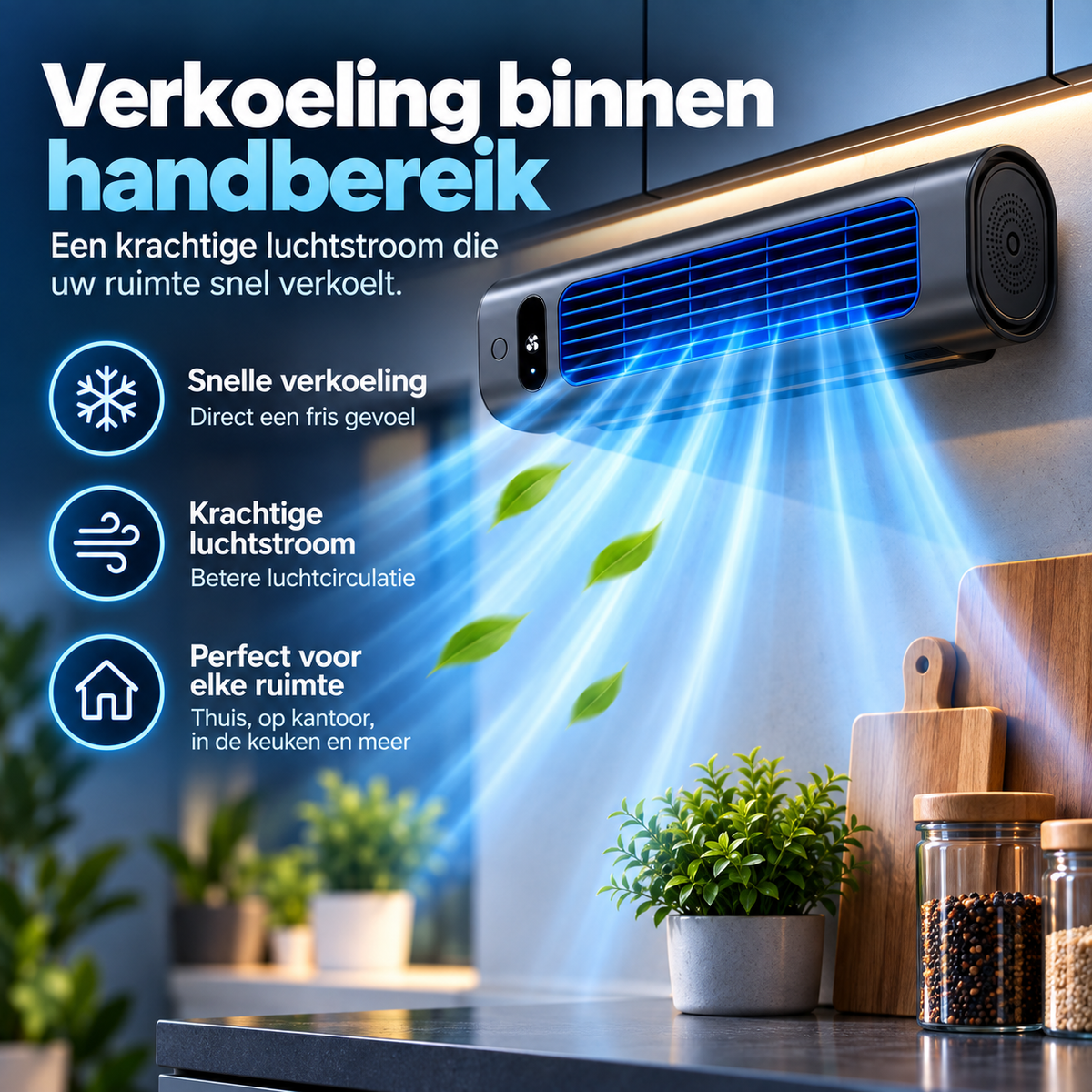 AirWave – Oplaadbare kolomventilator