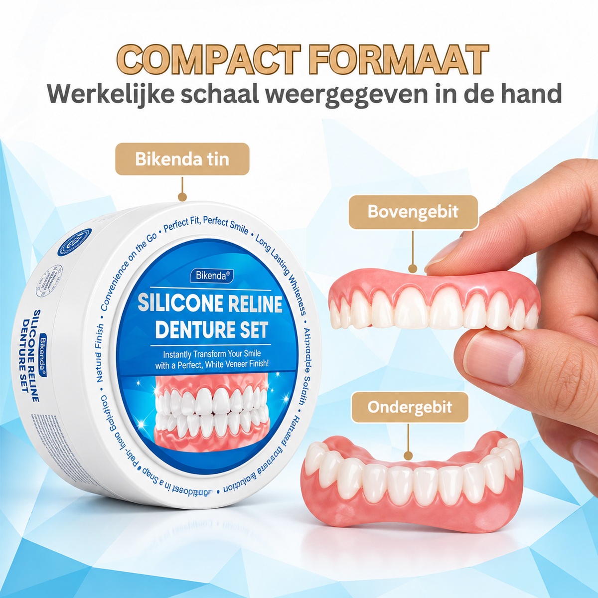 Bikenda | Ervaar het comfort van een kunstgebit voor een fractie van de prijs