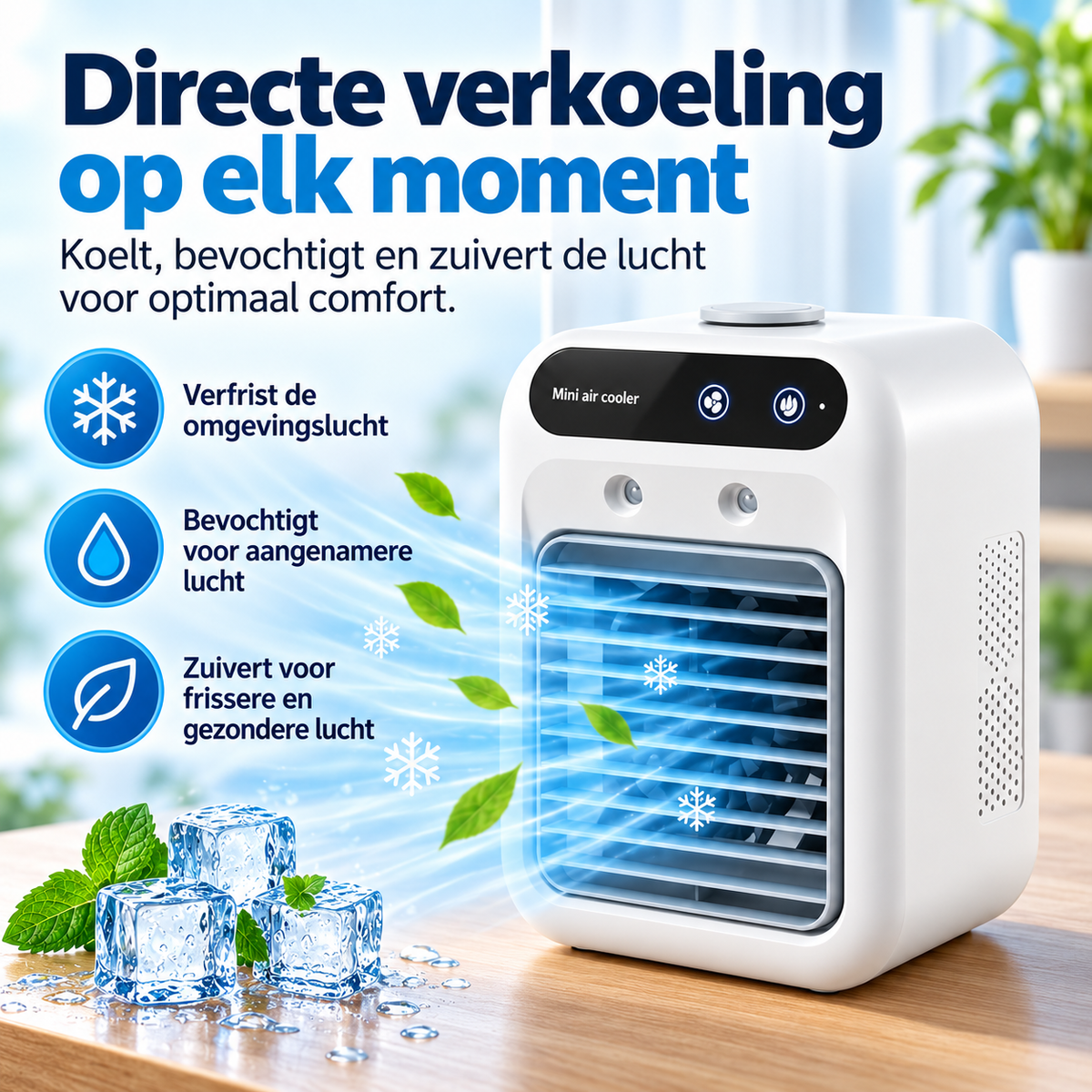 Draagbare mini-luchtverfrisser – alles-in-één