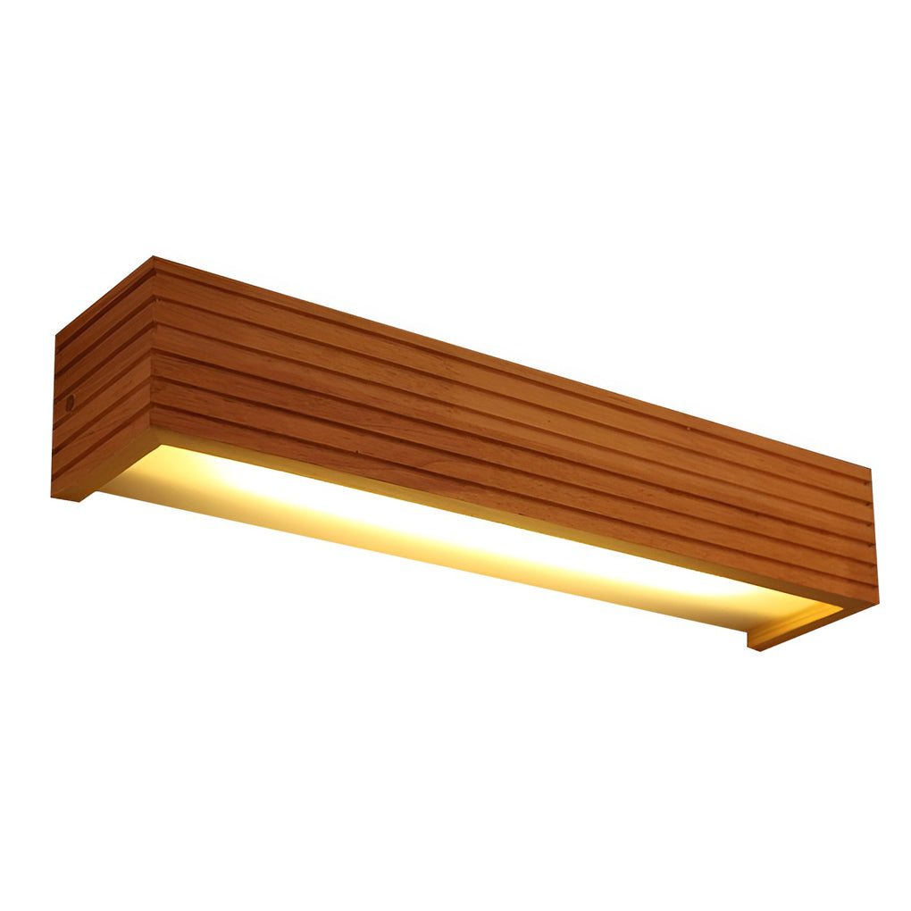 GlowWood - Rechthoekige waterdichte LED-wandlamp Noordse Spiegelverlichting