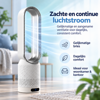 AirPure – Ultrastille bladloze torenventilator (< 32 dB)