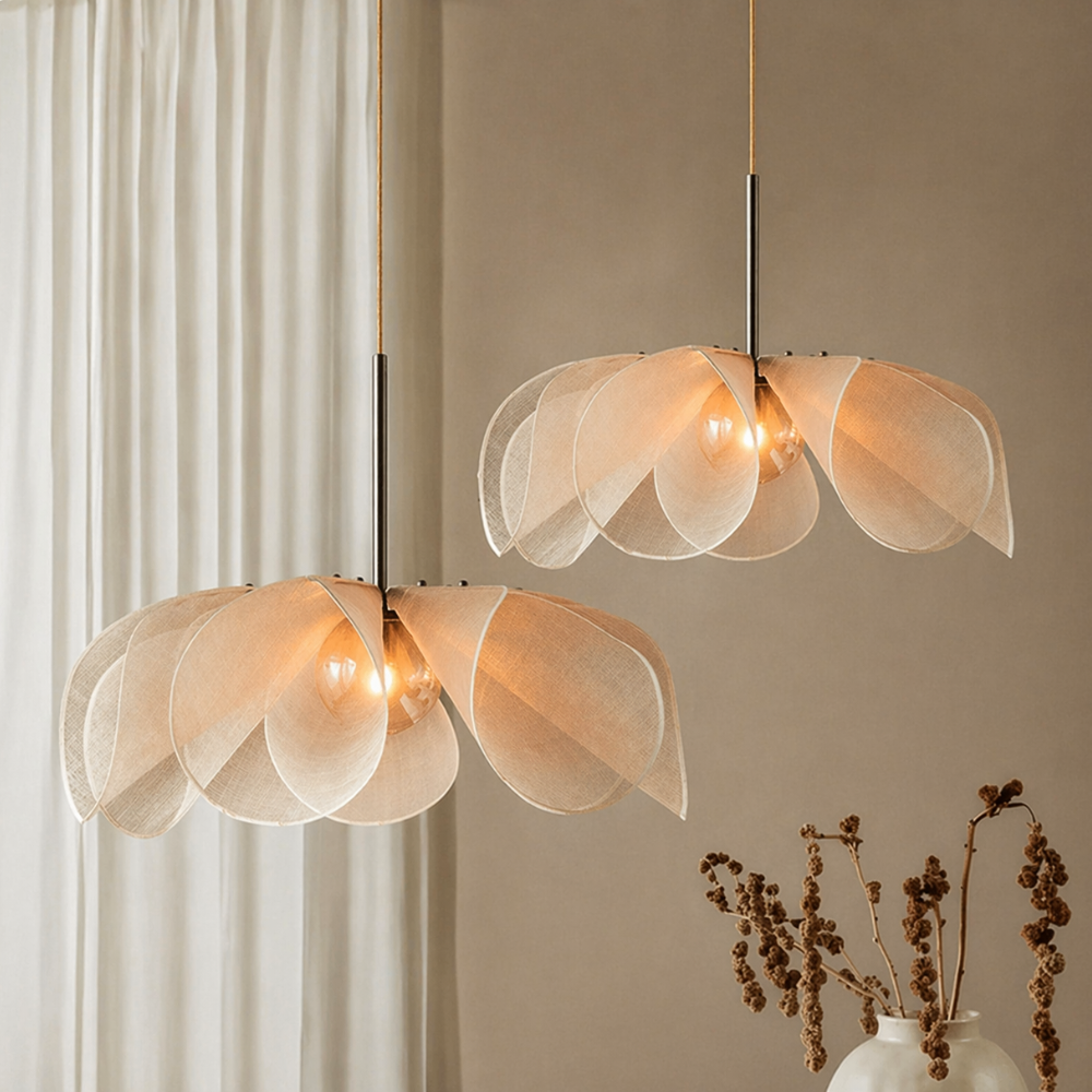 Vintage Stoffen Hanglamp