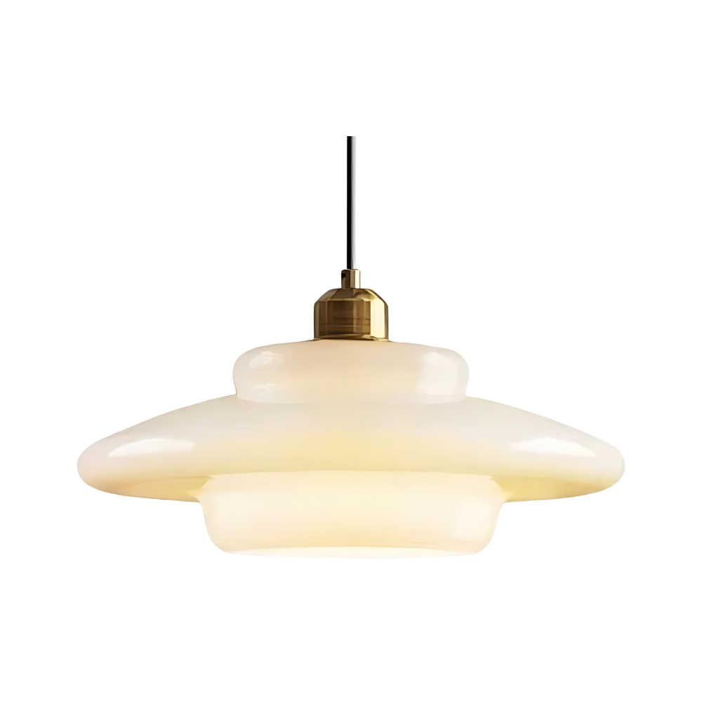 De Parel van Art Deco Glas Hanglamp