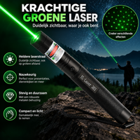 Laserpointer met precisiestraal | Zeer goed zichtbaar, zelfs op grote afstanden, perfect voor nauwkeurigheid bij presentaties en buitenactiviteiten.