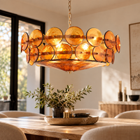 Ventilo Moderne Hanglamp van Amber Glas