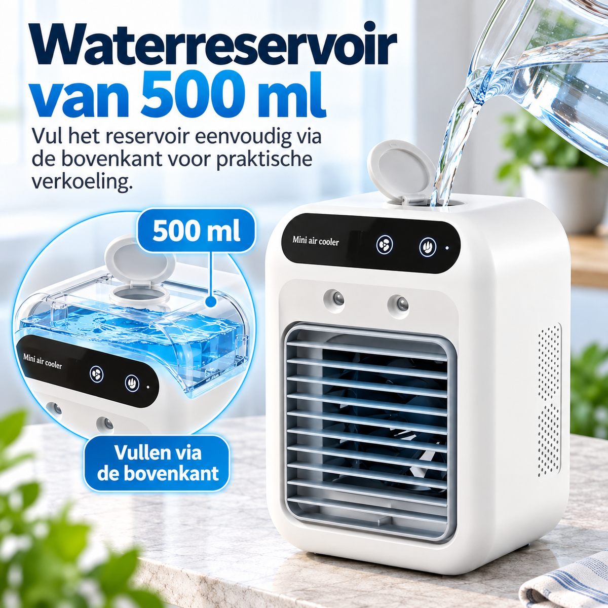Draagbare mini-luchtverfrisser – alles-in-één