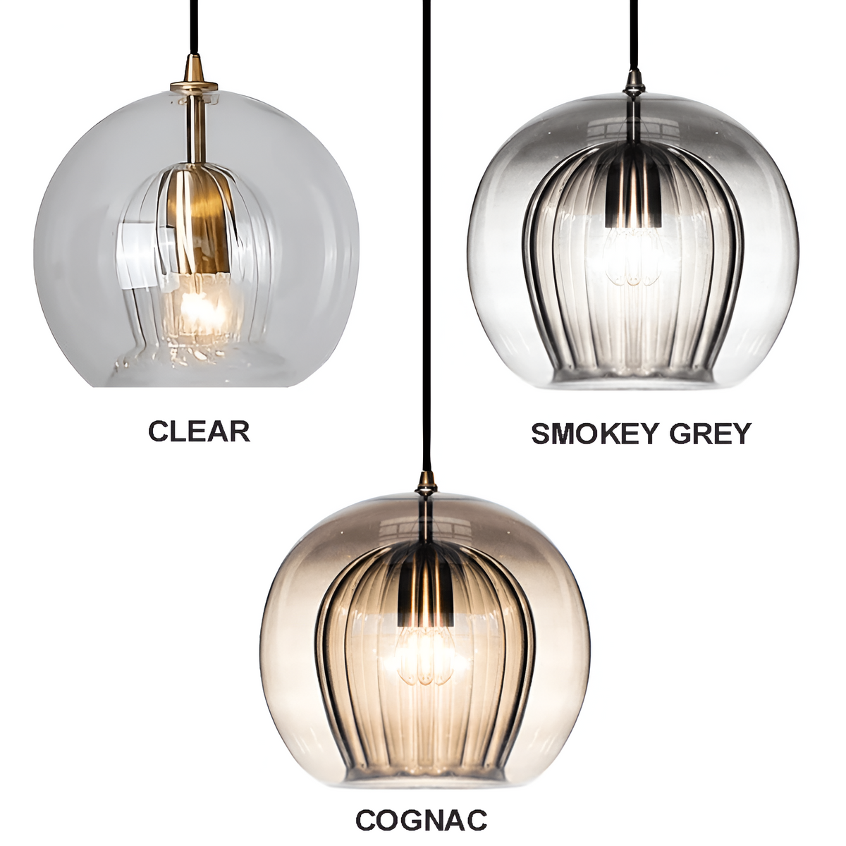 Retro Glazen Globe Vorm Hanglamp