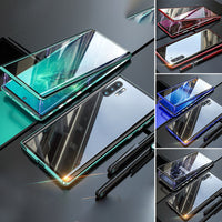 Magnetische geharde glazen dubbelzijdige telefoonhoes voor Samsung