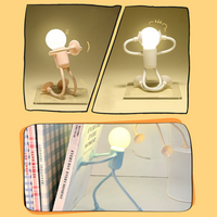 Buigbare nachtlamp met speelse design voor gezellige avonden