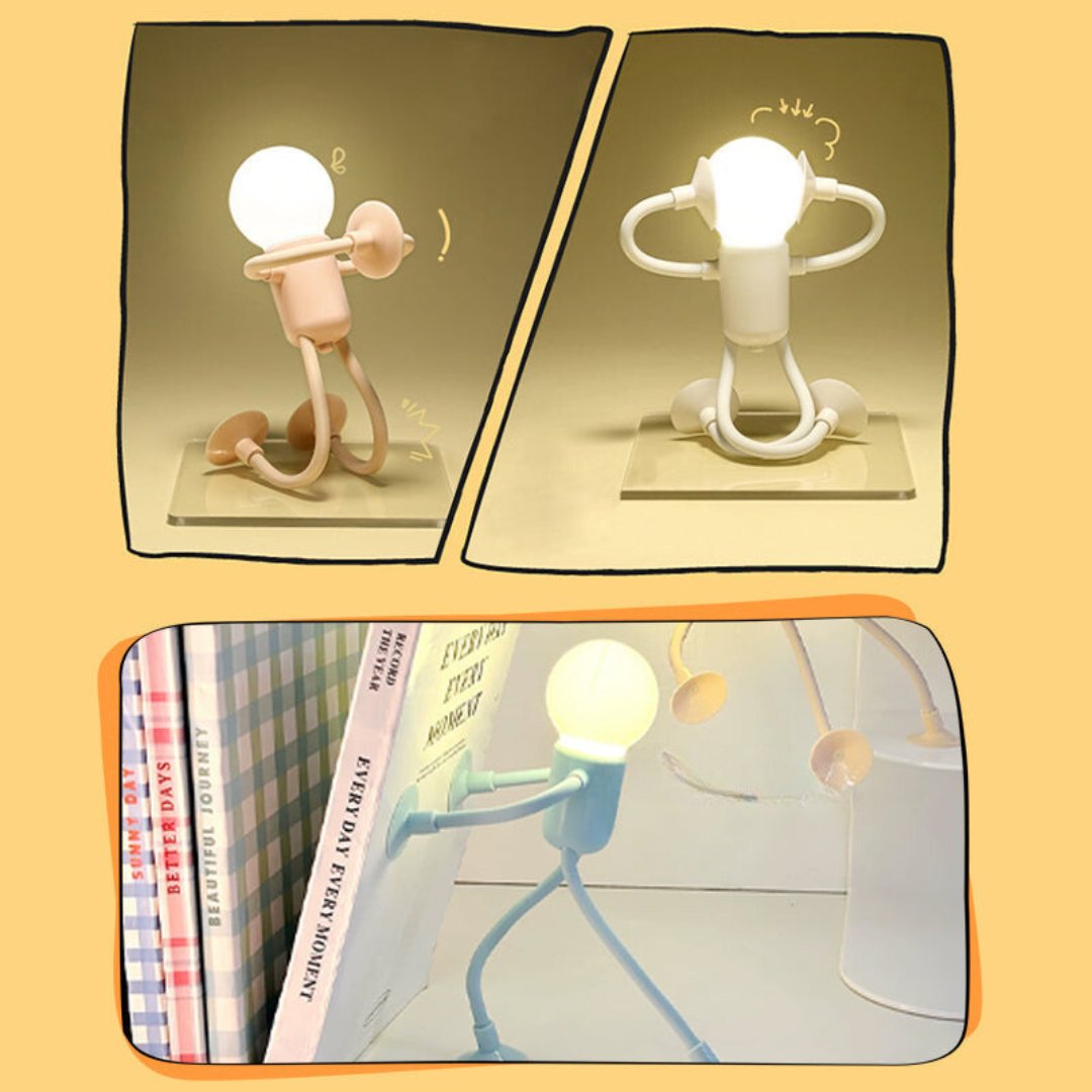 Buigbare nachtlamp met speelse design voor gezellige avonden