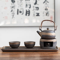 Japanse Keramische Theeset met Warmhouder voor Een Rustgevende en Elegante Beleving