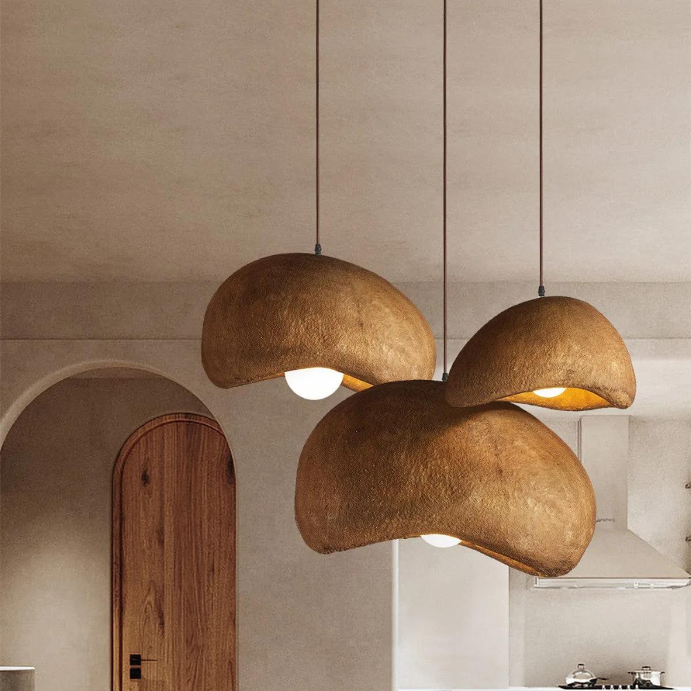 Wabi-Sabi Koffie Cloud Japandi Hars Hanglamp