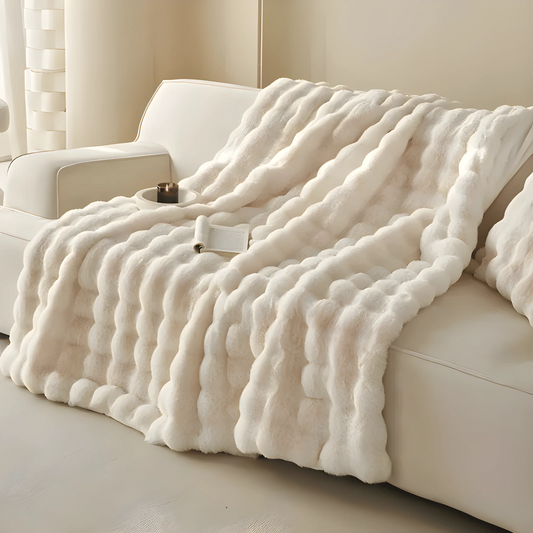 Pluche Winterdeken | Zachte deken van imitatiebont voor ultiem wintercomfort.