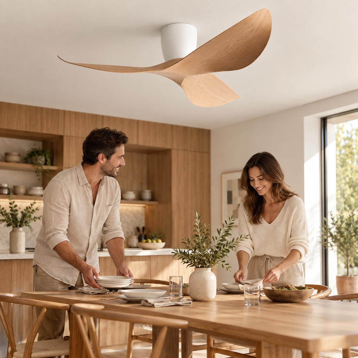 Nelvarn – Minimalistische Plafondventilator Met Bladen
