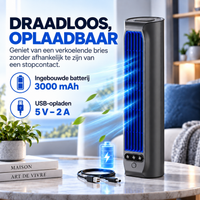 AirWave – Oplaadbare kolomventilator