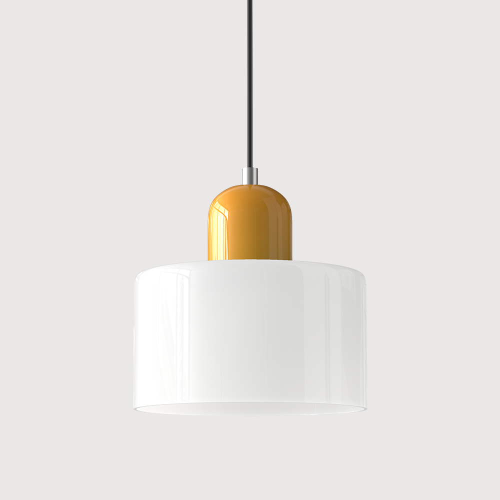 Gekleurde glazen Bauhaus hanglamp