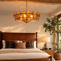 Ventilo Moderne Hanglamp van Amber Glas