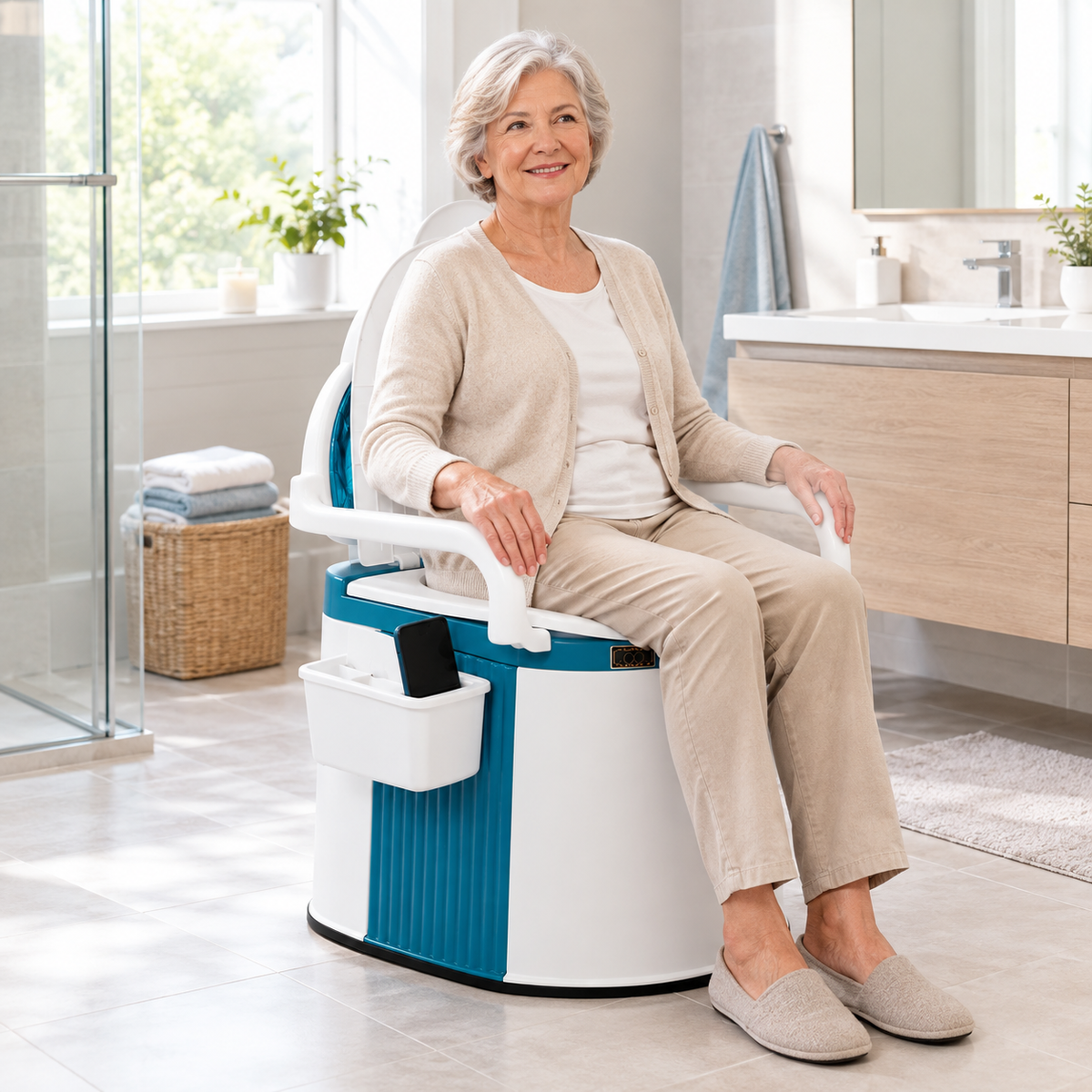 Draagbaar Toilet voor Volwassenen en Ouderen met Ergonomisch Ontwerp