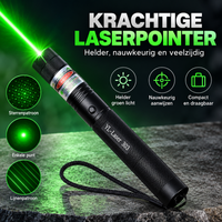 Laserpointer met precisiestraal | Zeer goed zichtbaar, zelfs op grote afstanden, perfect voor nauwkeurigheid bij presentaties en buitenactiviteiten.
