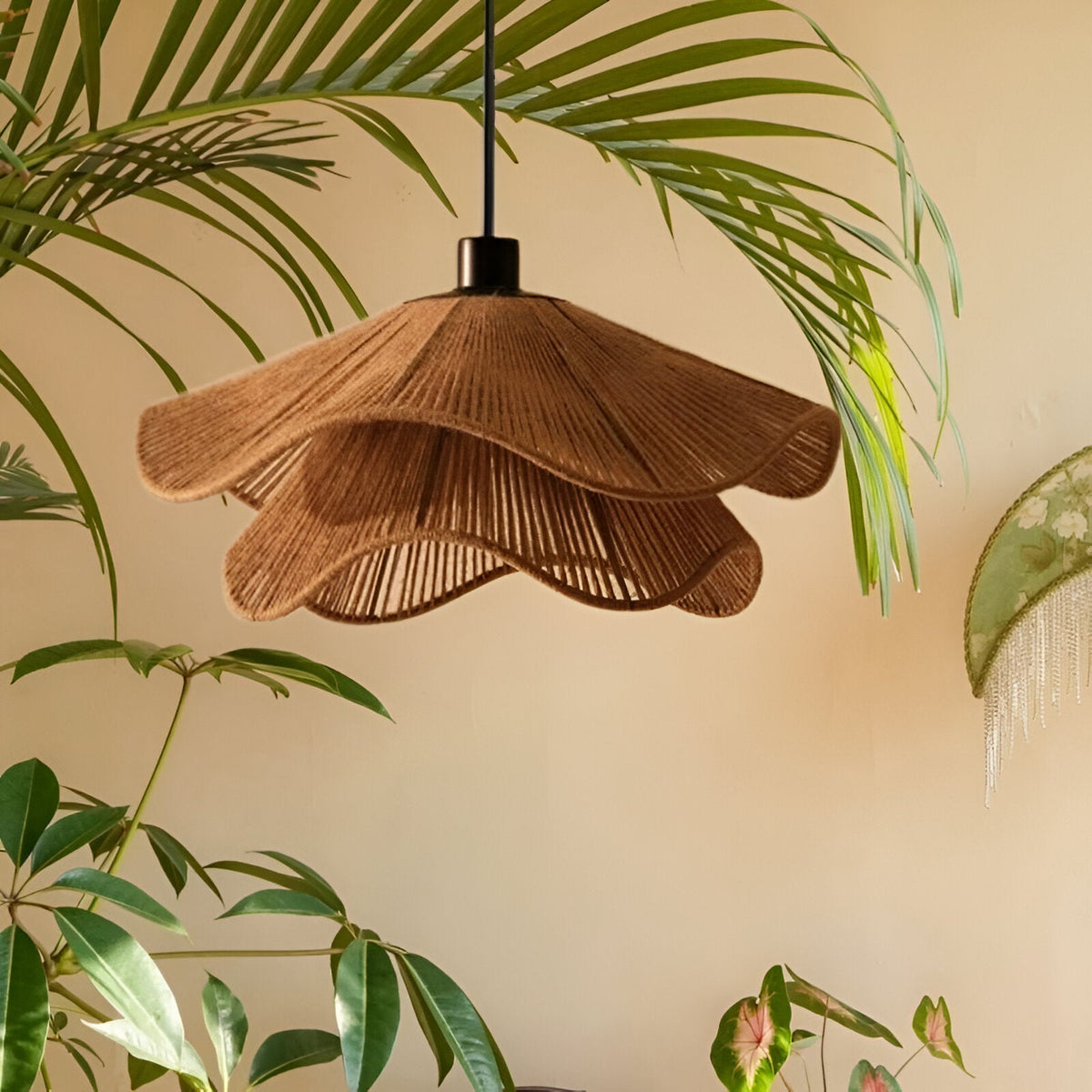 Cape Points Boho Natuurlijke Jute Vezel Hanglamp