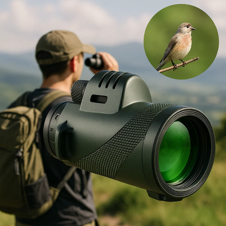 Compacte 600x ultrazoom-monoculair | HD-lens, lichtgewicht en ideaal voor wandelen, vogels spotten en sportevenementen