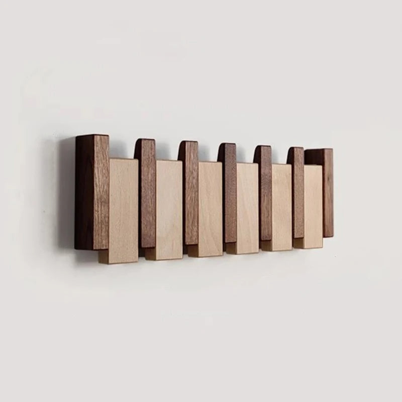 Eloria Piano-Stijl Houten Kapstok Met Vouwbare Haken