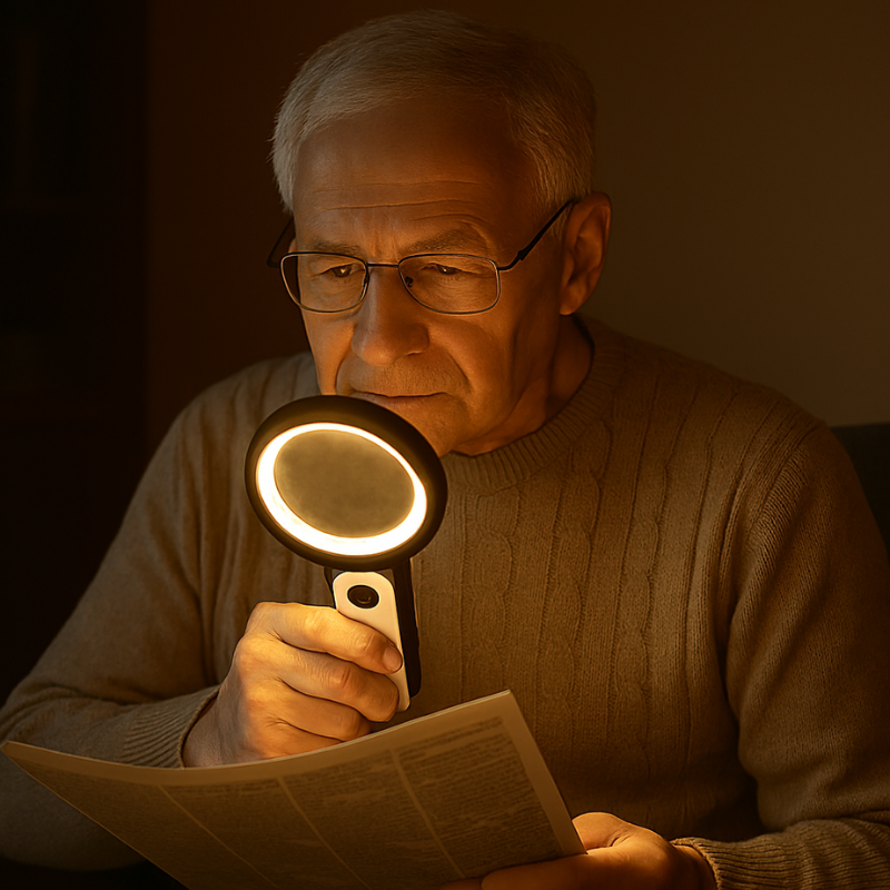 Vergrootglas met LED Verlichting en Aanpasbare Lichtinstellingen voor Optimaal Leescomfort