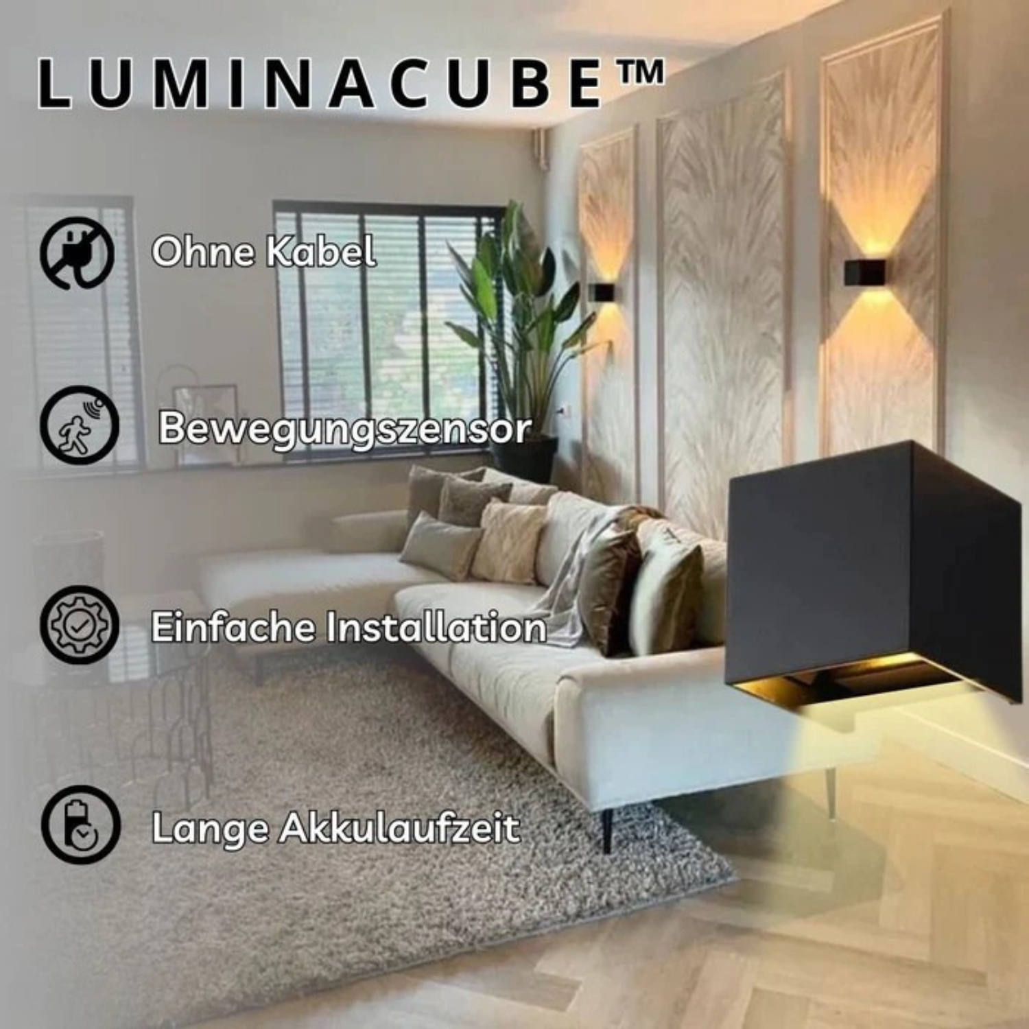LuminaCube - De draadloze en luxe wandlamp!