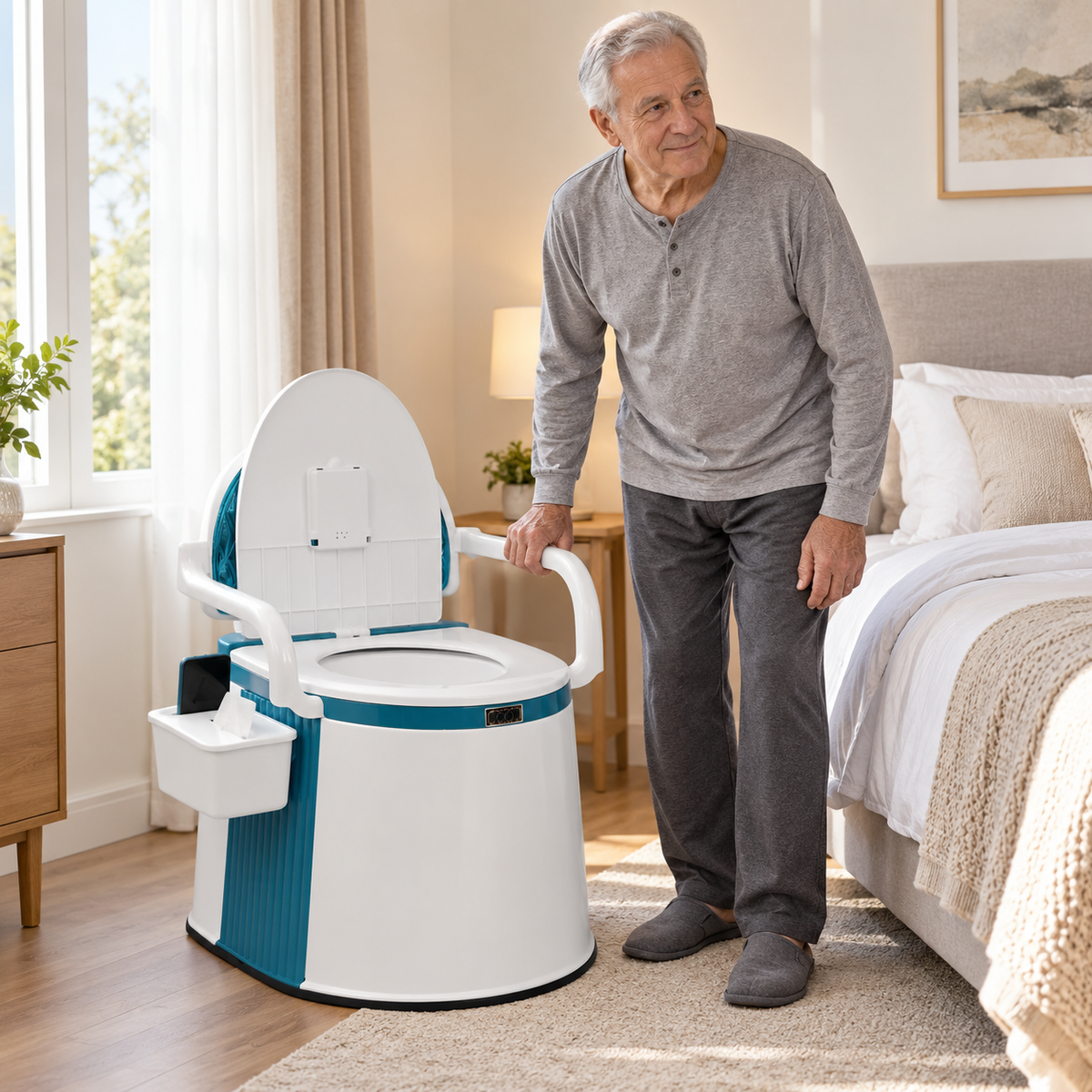 Draagbaar Toilet voor Volwassenen en Ouderen met Ergonomisch Ontwerp