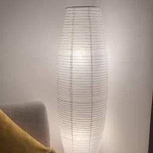 Noordse Rijstpapier Kolom 2-Lichts Vloerlamp