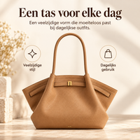 Schoudertas Hana Patroon Suede Uiterlijk en Grote Capaciteit
