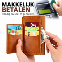 Premium Leer iPhone Flip Portemonnee & Stand Case