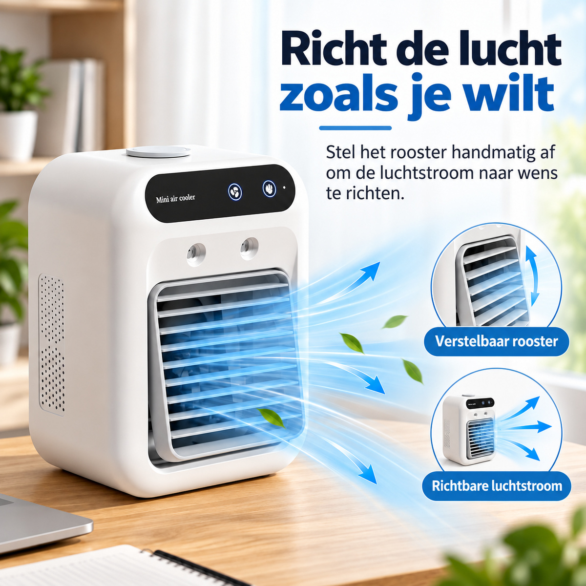 Draagbare mini-luchtverfrisser – alles-in-één