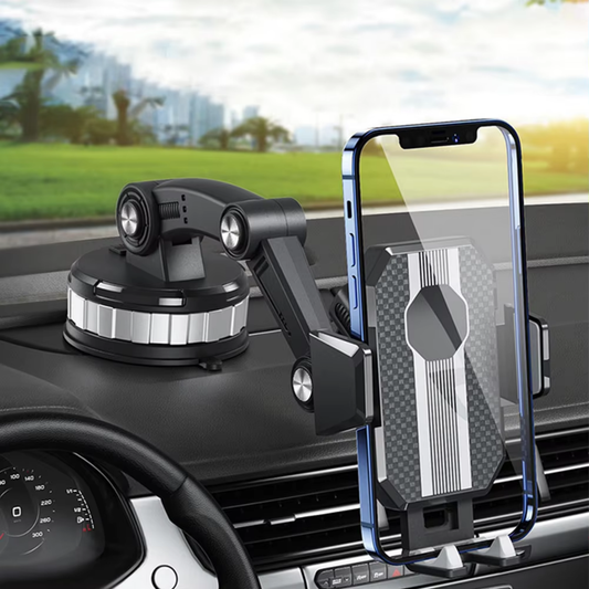 Handyhouder Auto GripTech | Sterke Zuigkracht | 360° Rotatie | Eenvoudige Bediening met Één Hand