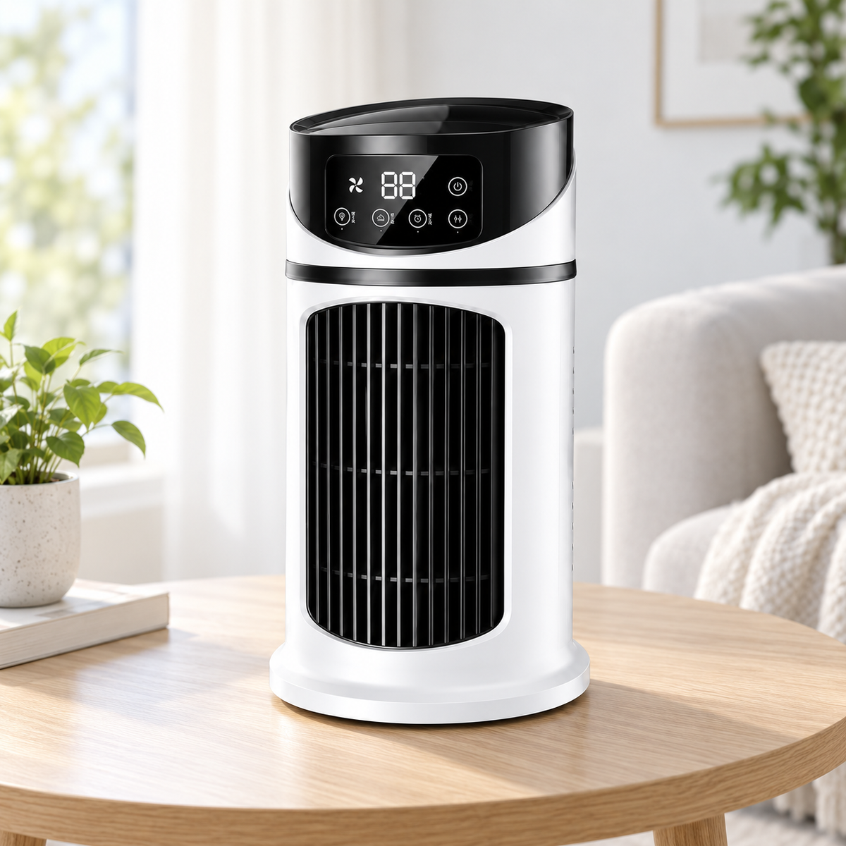 Burea ventilator met verdampingskoelsysteem – USB, 6 snelheden