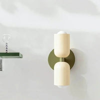 Elegant Crème Acryl Metaal Basis Minimalistische Wandlamp