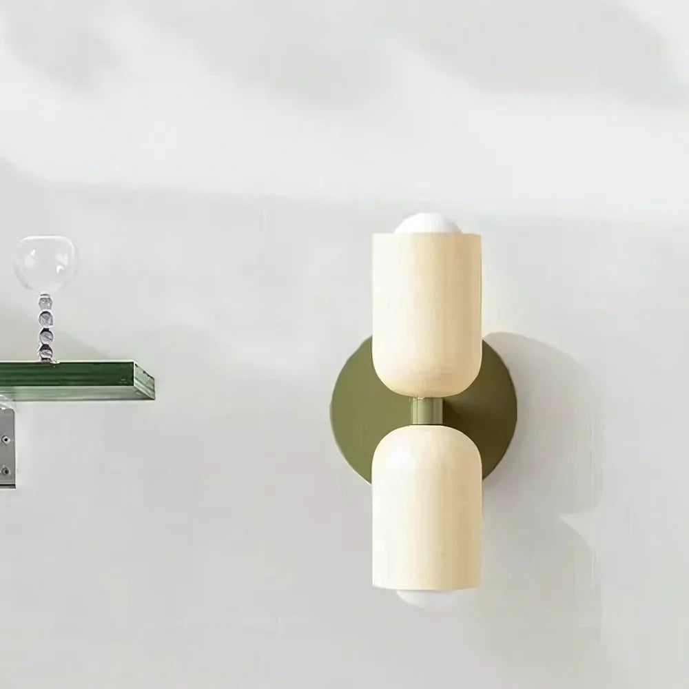 Elegant Crème Acryl Metaal Basis Minimalistische Wandlamp