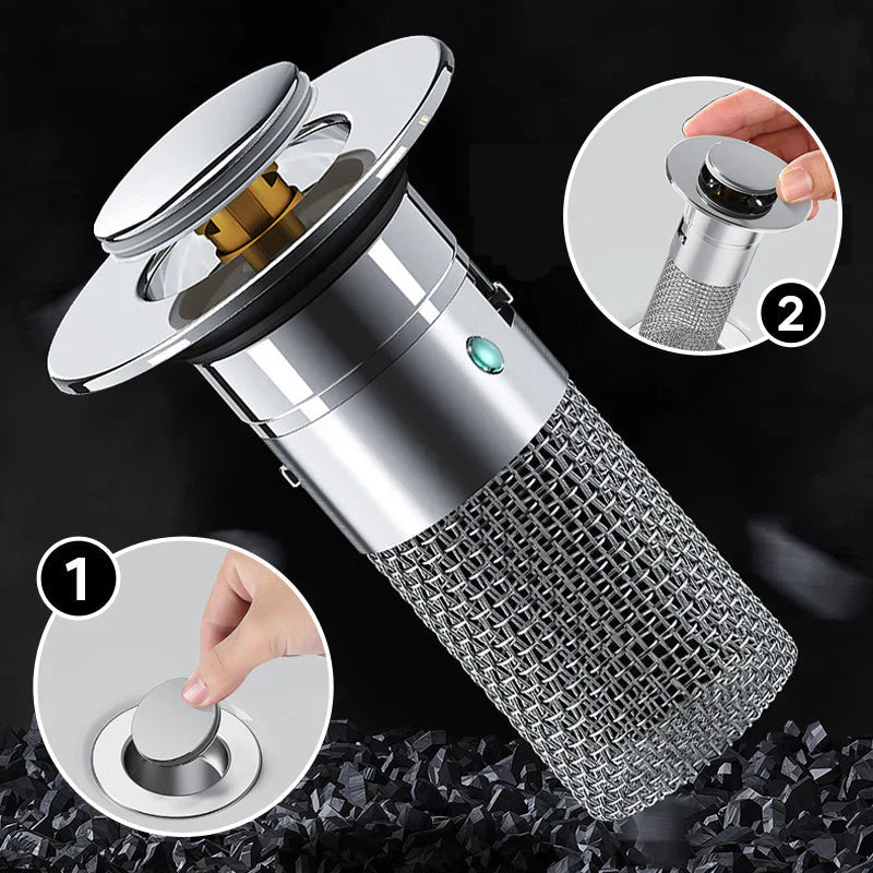 Afvoerscreen voor douche en wastafel | Haarfilter van roestvrij staal | StoppFix