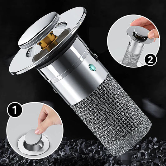 Afvoerscreen voor douche en wastafel | Haarfilter van roestvrij staal | StoppFix