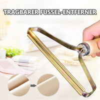Handmatige Pluisverwijderaar | Koper Precisiekop | Echt Houten Handvat | Batterijloze Textielshaver voor Kasjmier, Wol & Meubelhoezen | Pilling-Extractor