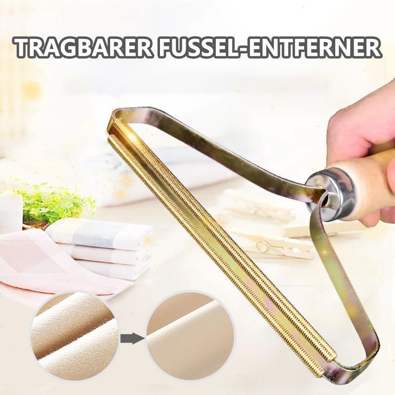 Handmatige Pluisverwijderaar | Koper Precisiekop | Echt Houten Handvat | Batterijloze Textielshaver voor Kasjmier, Wol & Meubelhoezen | Pilling-Extractor