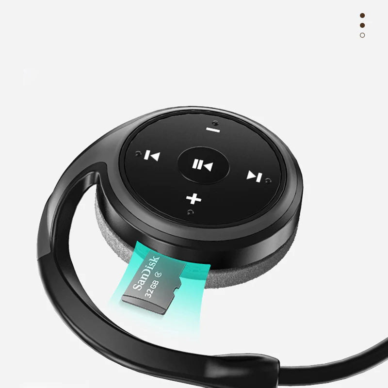 A23 draadloze Bluetooth-koptelefoon met nekband en MP3-speler (microSD tot 32 GB)