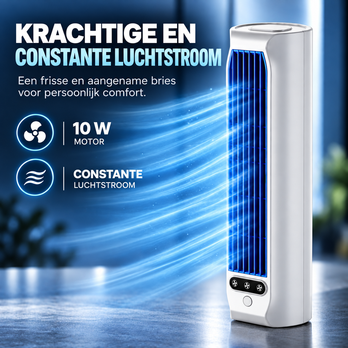 AirWave – Oplaadbare kolomventilator