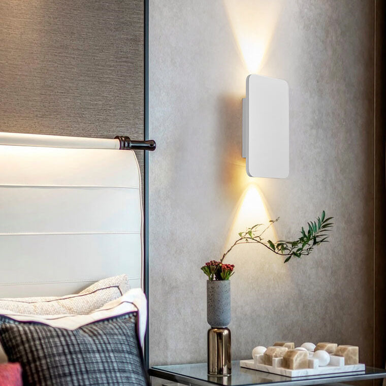 Noordse Minimalistische Glazen Rectangulaire LED Wandlamp 2-licht