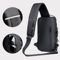 Diefstalbestendige schoudertas met USB-oplaadpoort