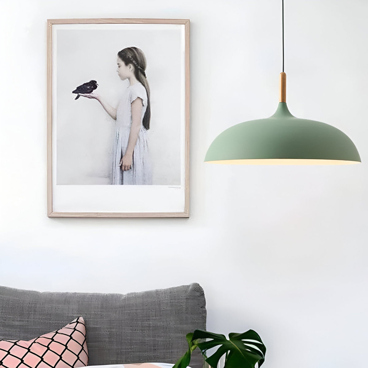 Noordse Stijl Houten IJzeren Kunst Hanglamp