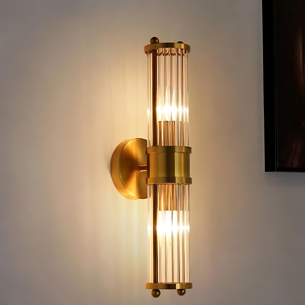 Lumina Bloom Messing Kristallen Wandlamp