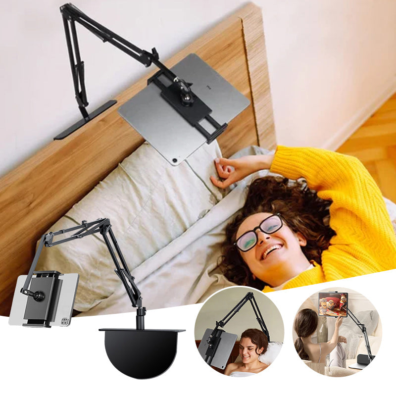 Uittrekbare, verborgen telefoon-/tablethouder voor in bed