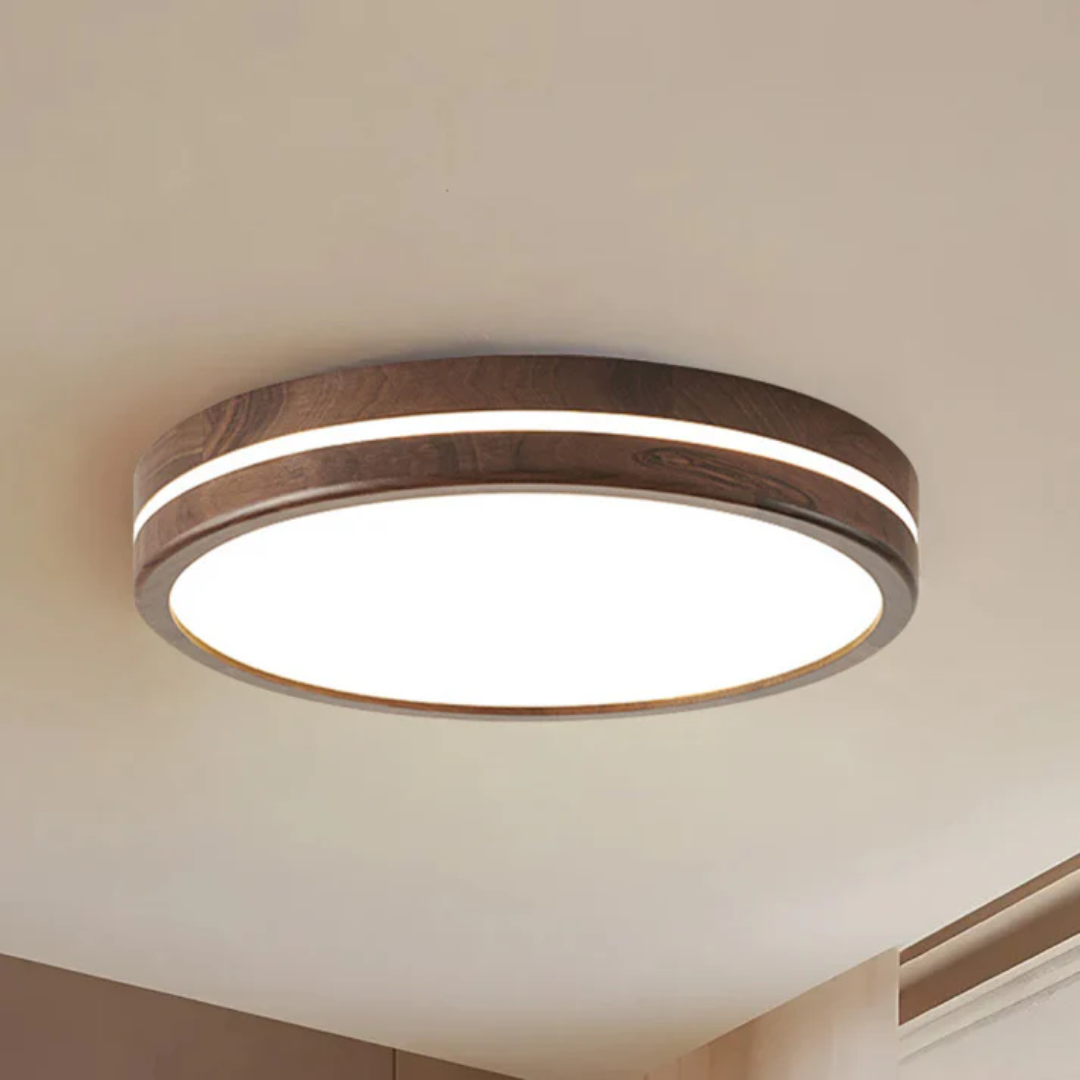 Noxu - Stijlvolle Houten LED Plafondlamp