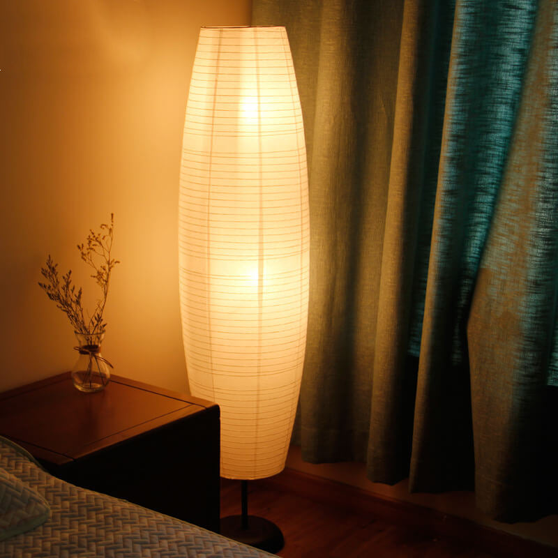Noordse Rijstpapier Kolom 2-Lichts Vloerlamp